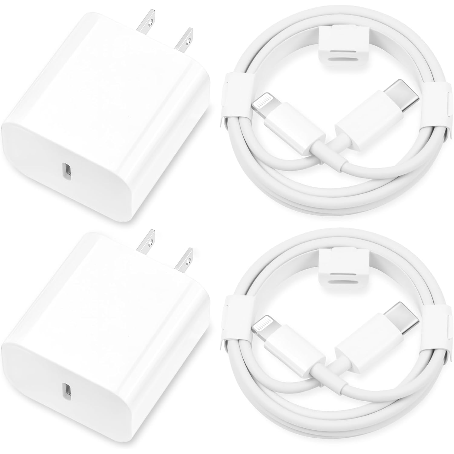 iPhone Charger Fast Charging,[Apple MFi Certified] 2Pack 20W Type C Fast Charger Block with 6FT USB C to Lightning Cable Compatible for iPhone 14/13/12/11 Pro Max/Xs Max/XR/X,iPad