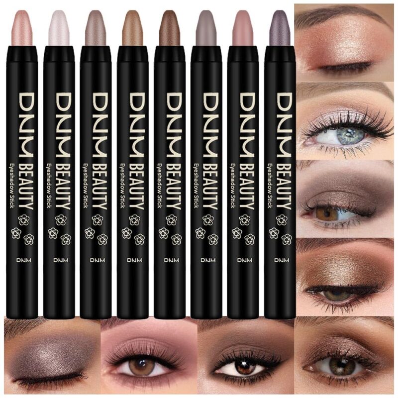 evpct 8Pcs Cream Eye Shadow Stick Set – Waterproof, Matte & Shimmer, 03 | Vabrol