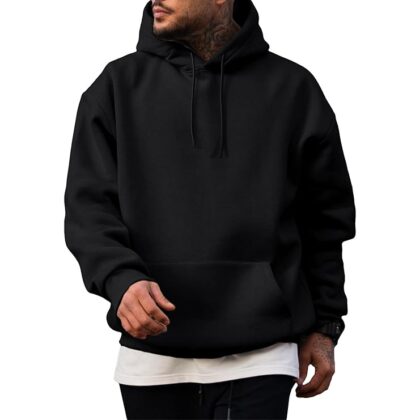 JMIERR Mens Casual Cotton Hooded Collar Drawstring Hoodies Pullover Sweatshirts Casual Long Sleeve Shirts