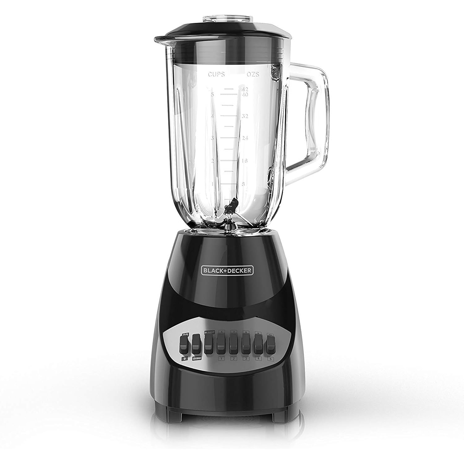 BLACK+DECKER Countertop Blender with 6-Cup Glass Jar, 10-Speed Settings, Black, BL2010BG - Image 4